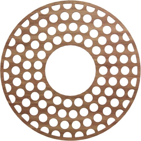 Ekena Millwork Fink Wood Fretwork Pierced Ceiling Medallion, Walnut, 18"OD x 6 1/2"ID x 1/4"T CMWP18X18X0250FFWA